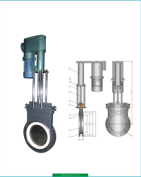 Electric & Hydraulic knife  gate valve